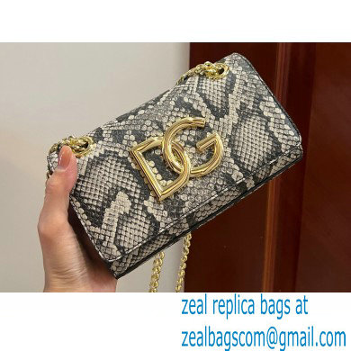 Dolce & Gabbana Calfskin 3.5 Chain phone bag Python Print
